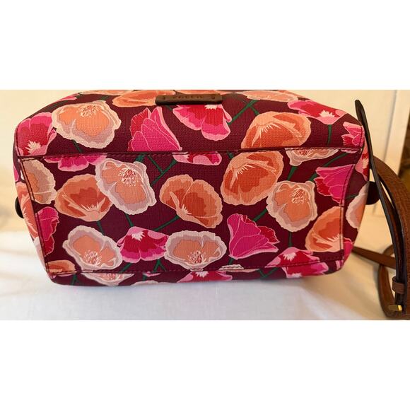 Fossil Rachel Satchel Printed PVC/Polyurethane  flowers NWT - Picture 5 of 8